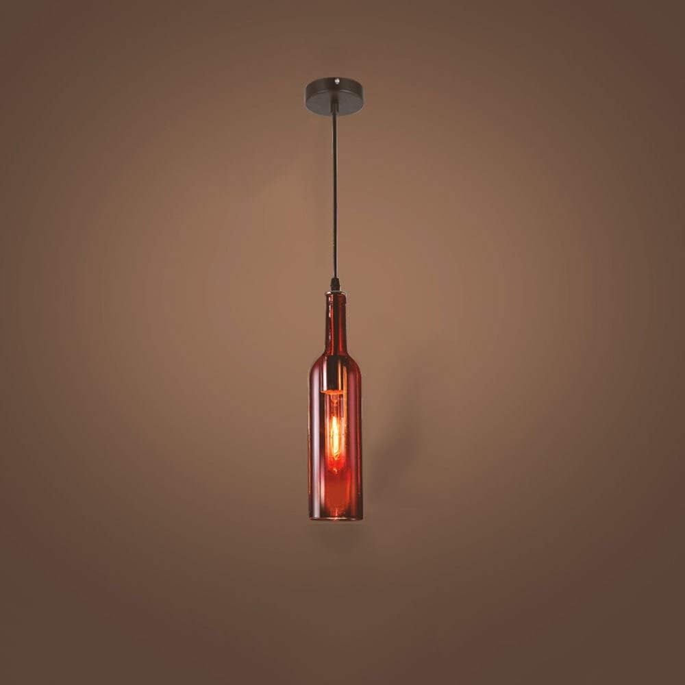 Creative Wine Bottle Shaped Decorative Pendant Light for Home Brown Norenza