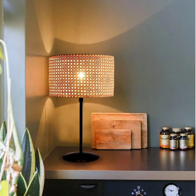 Creative Woven Rattan Floor Lamp for Rustic Interior Norenza