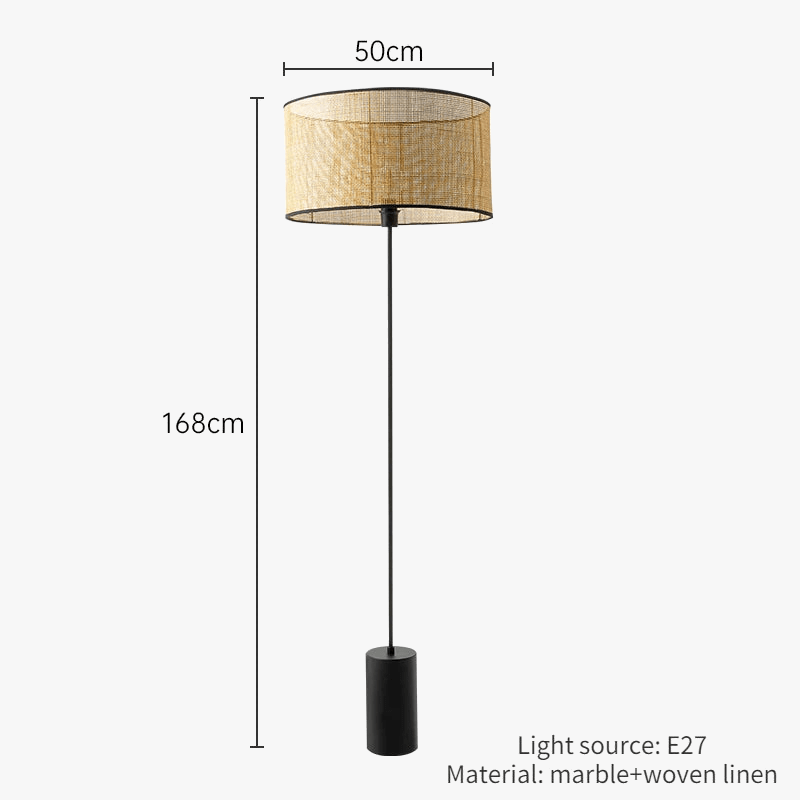 Creative Woven Rattan Floor Lamp for Rustic Interior Norenza