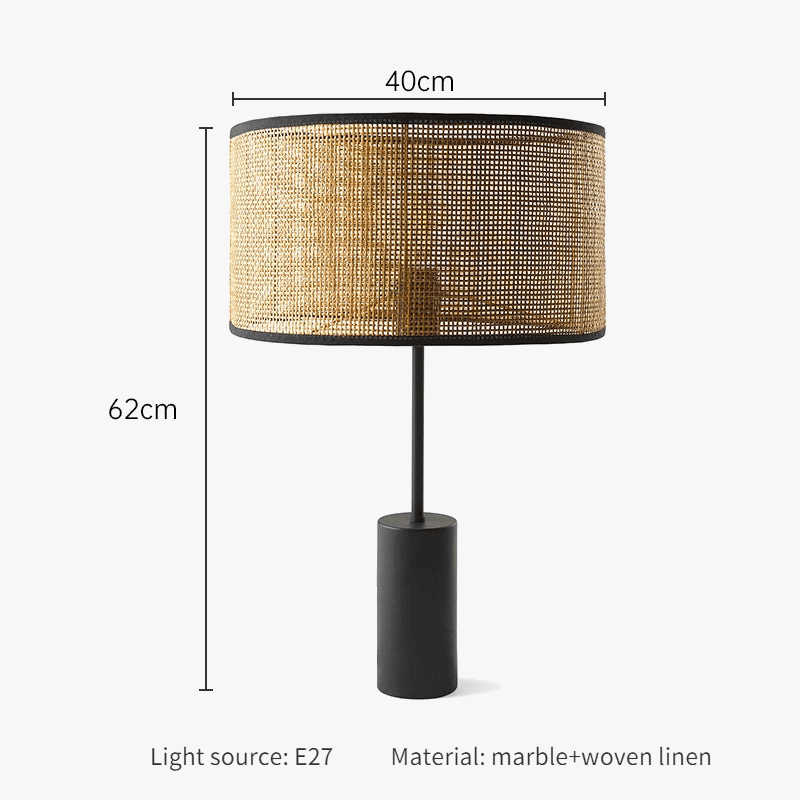Creative Woven Rattan Floor Lamp for Rustic Interior Small Norenza
