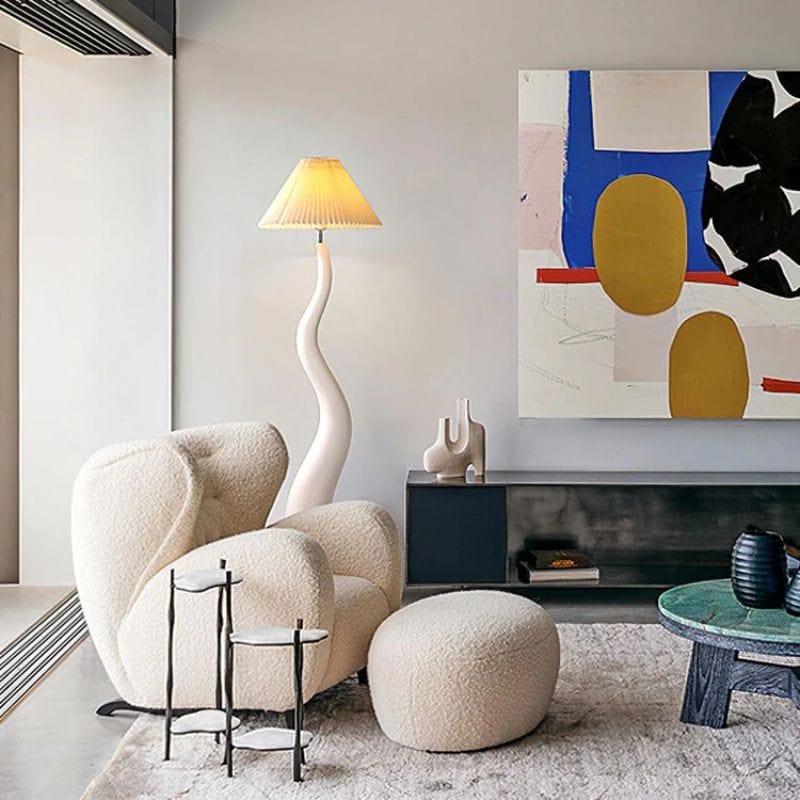 Curved Nordic Floor Lamp - Premium Mushroom Design Norenza