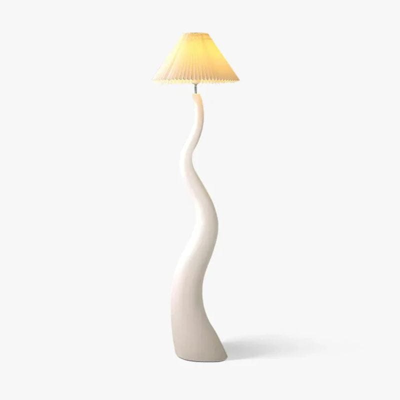 Curved Nordic Floor Lamp - Premium Mushroom Design White Norenza