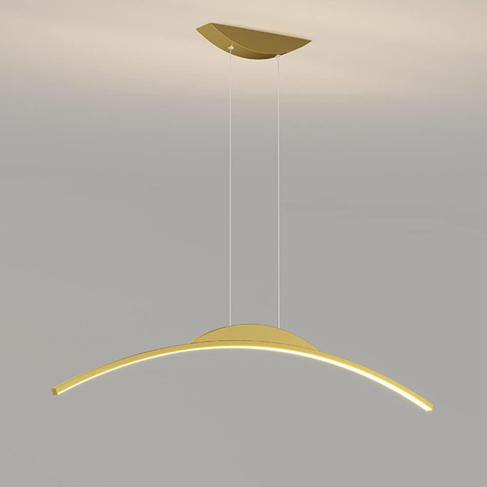 Curved Nordic Pendant Light for Kitchen Bar Gold Norenza