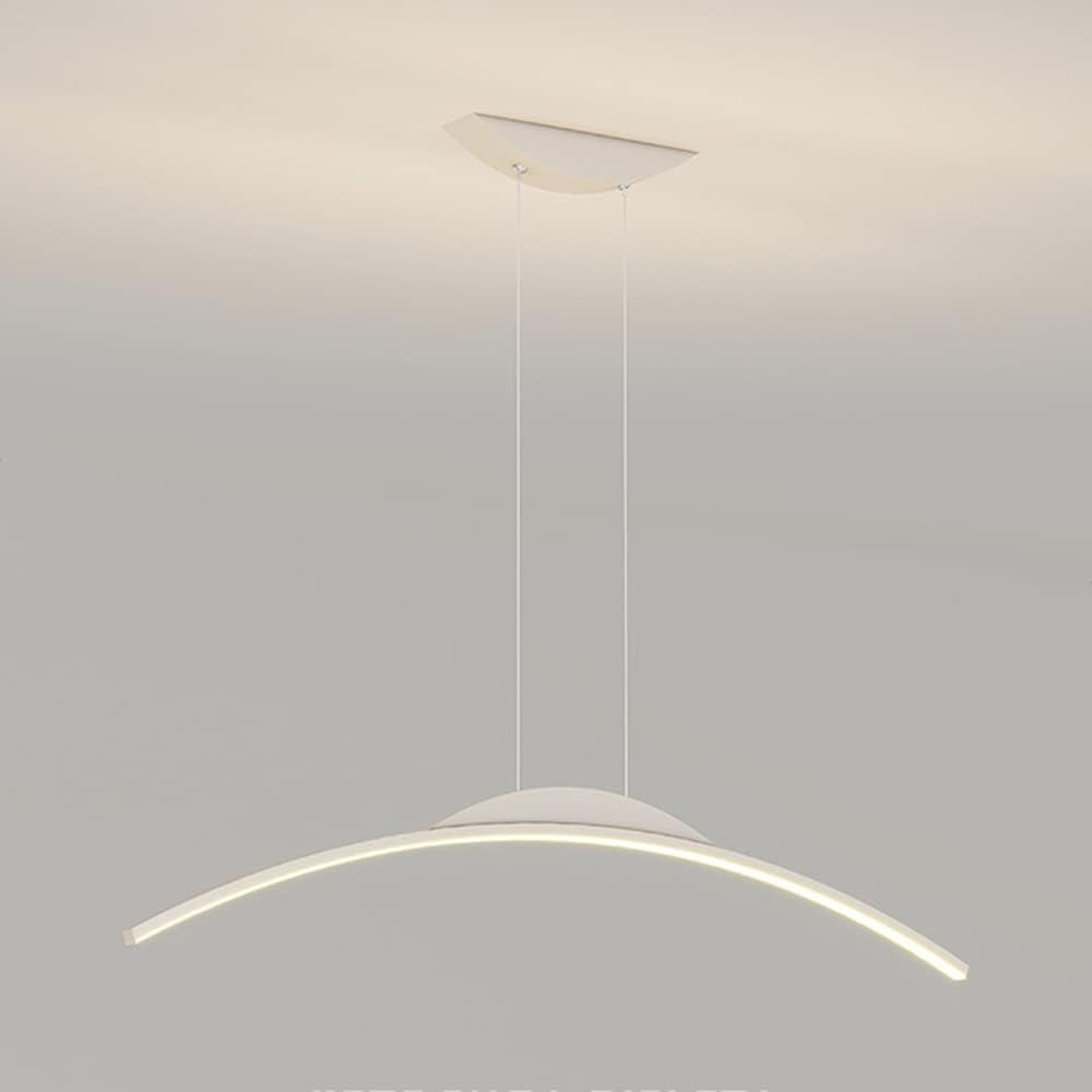 Curved Nordic Pendant Light for Kitchen Bar White Norenza