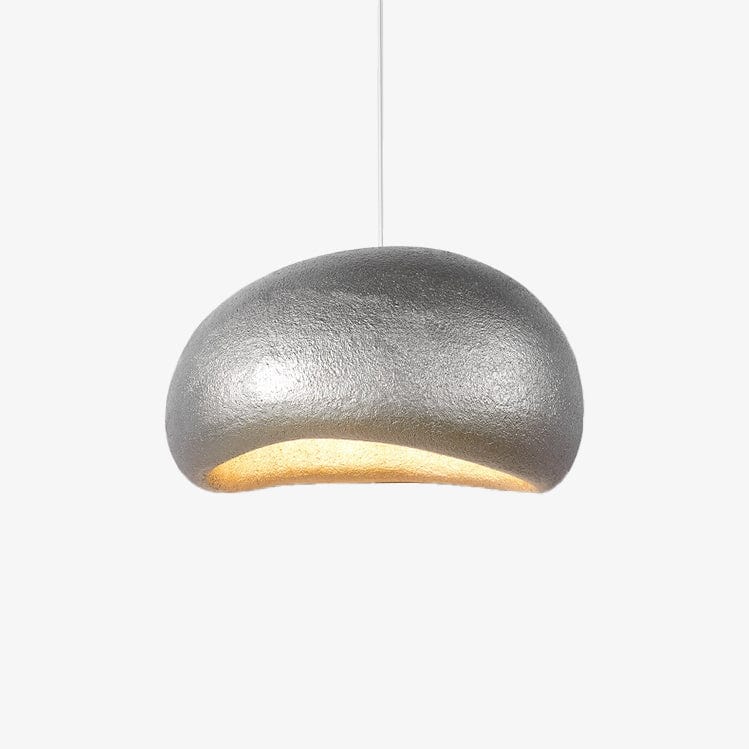 Curved Shade Akane Suspension Light Design Silver Norenza