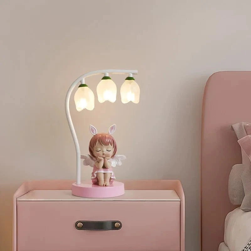 Cute Cartoon Rabbit Princess Desk Lamp for Kids B Norenza
