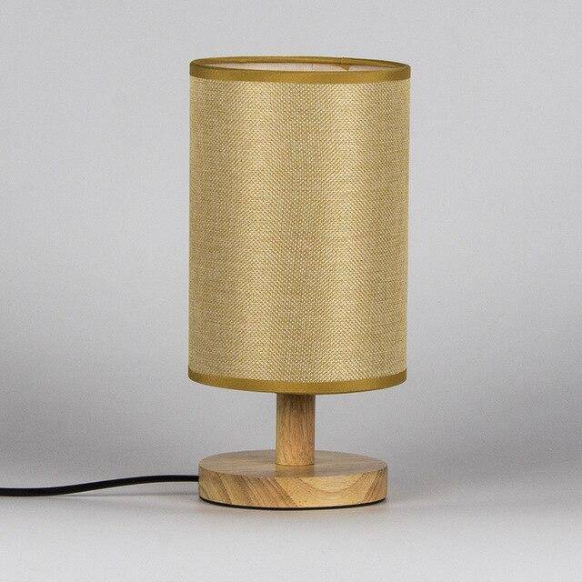 Cylinder Shade Fabric Table Lamp Yellow Norenza