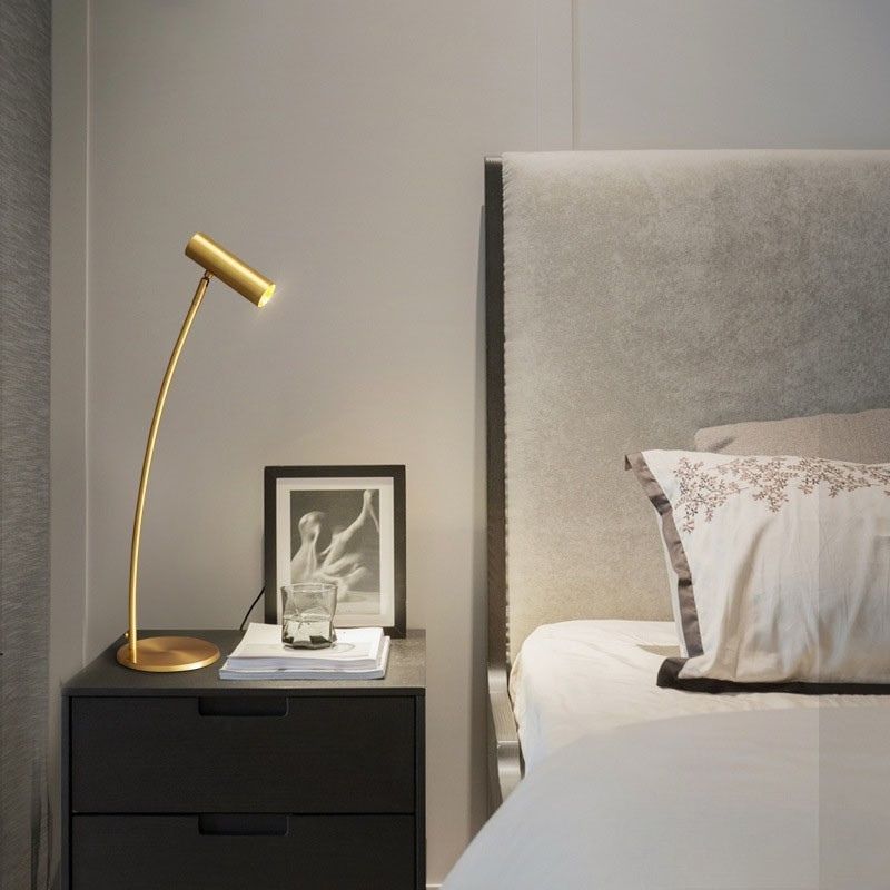 Minimalist Copper Desk Lamp for Reading and Decor