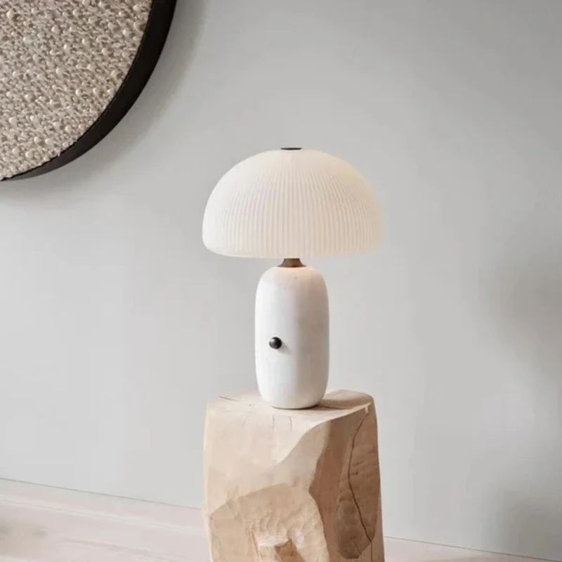 Minimalist Marble Desk Lamp with LED Lighting