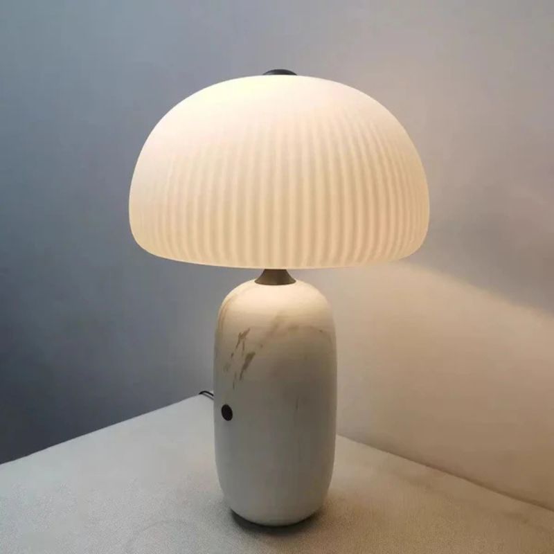 Minimalist Marble Desk Lamp with LED Lighting