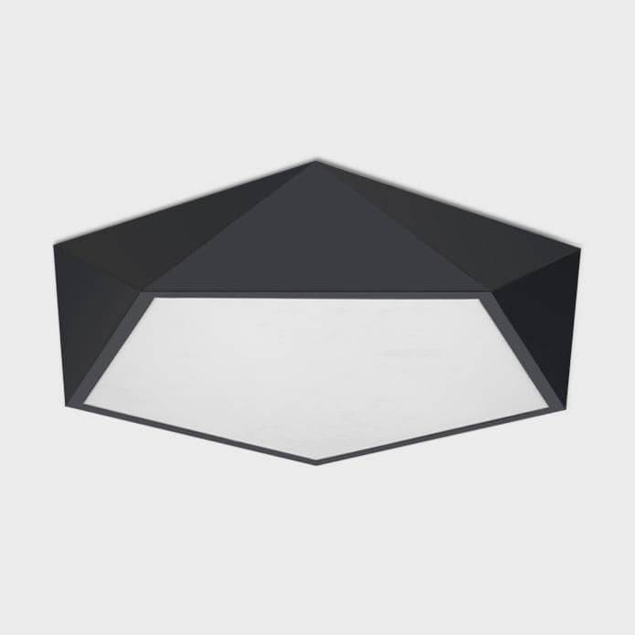 Diamond Geometric LED Ceiling Light Black / 16.5" (42 cm) Norenza