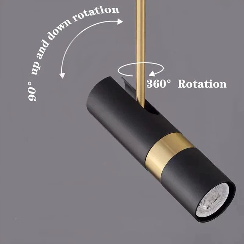 Dimmable 360-Degree Rotatable LED Spotlight with Replaceable Bulb Black Norenza