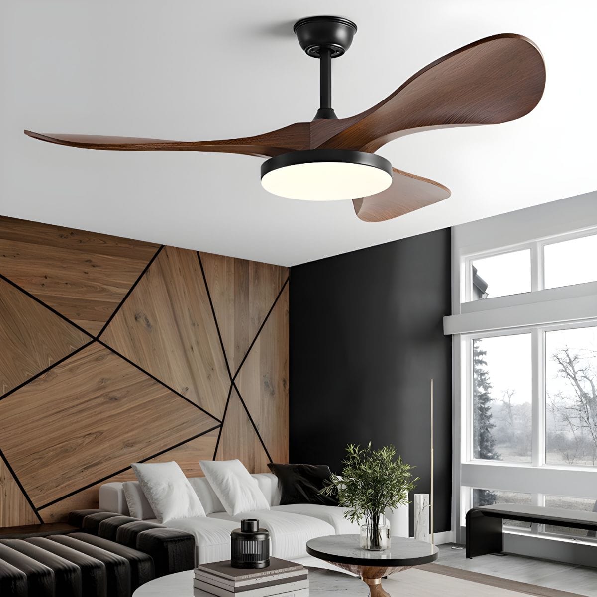 Electric Ceiling Fan with Light and Remote Control Norenza