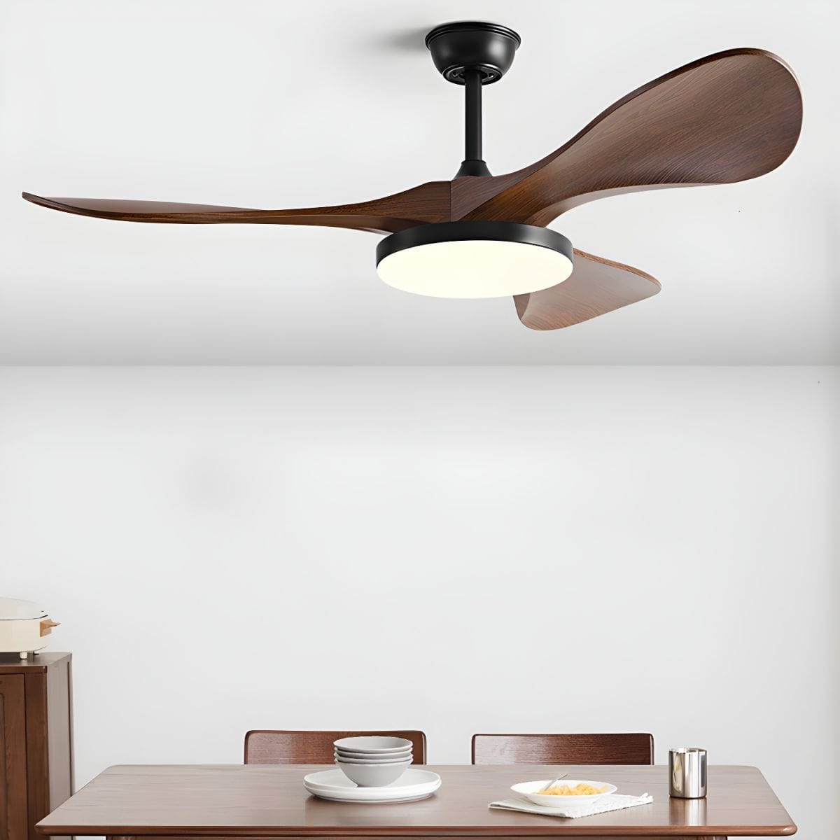 Electric Ceiling Fan with Light and Remote Control Walnut / 42" Norenza