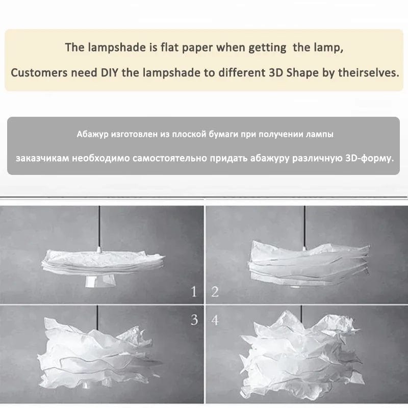 Elegant Cloud Paper Pendant Light for Modern Home Decor Norenza