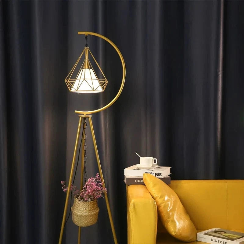Elegant Nordic Design Modern LED Floor Lamp in Wrought Iron Norenza