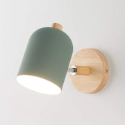 Elegant Nordic Wooden Wall Sconce for Reading Light Green Norenza