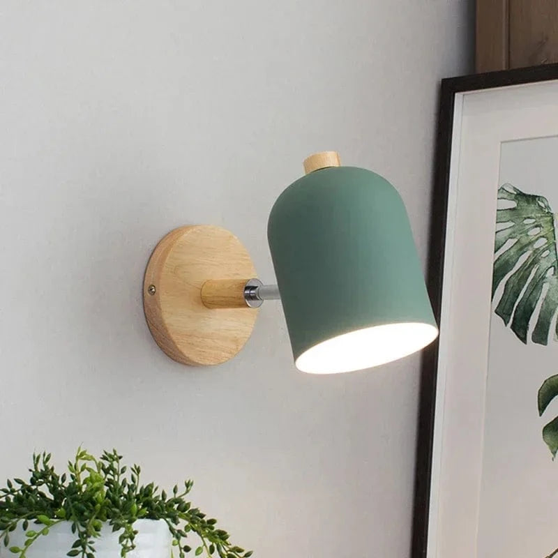 Elegant Nordic Wooden Wall Sconce for Reading Light Norenza