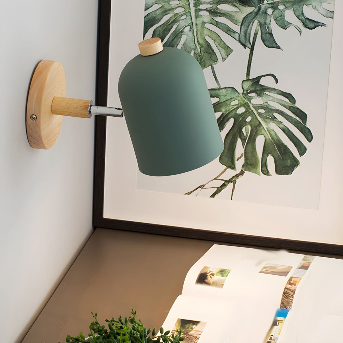 Elegant Nordic Wooden Wall Sconce for Reading Light Norenza