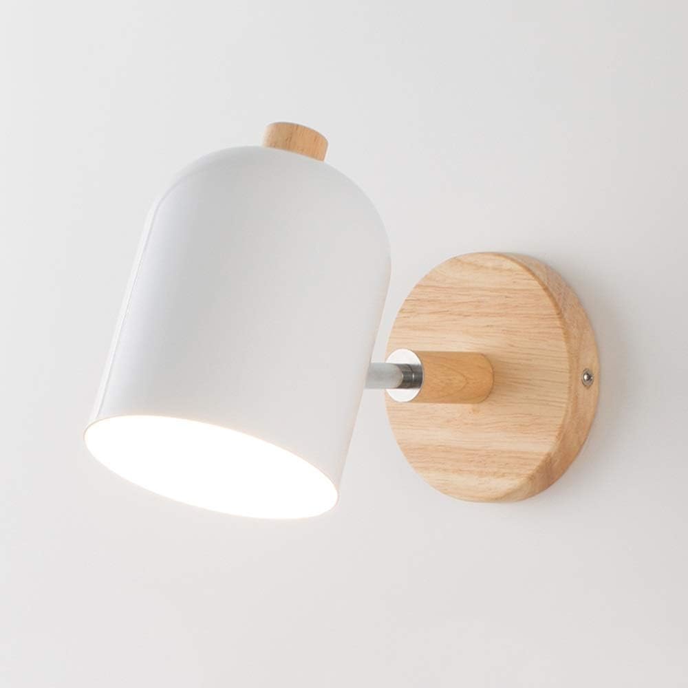 Elegant Nordic Wooden Wall Sconce for Reading Light White Norenza