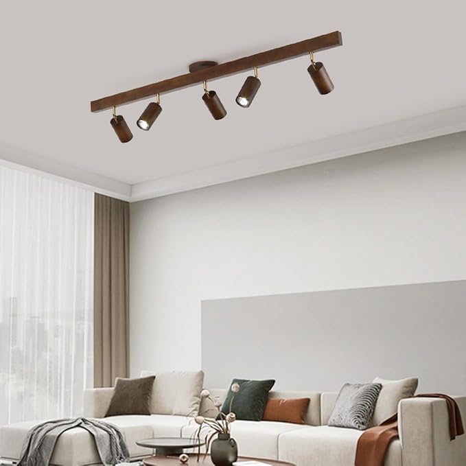 Elegant Walnut Spotlights for Stylish Indoor Lighting Norenza
