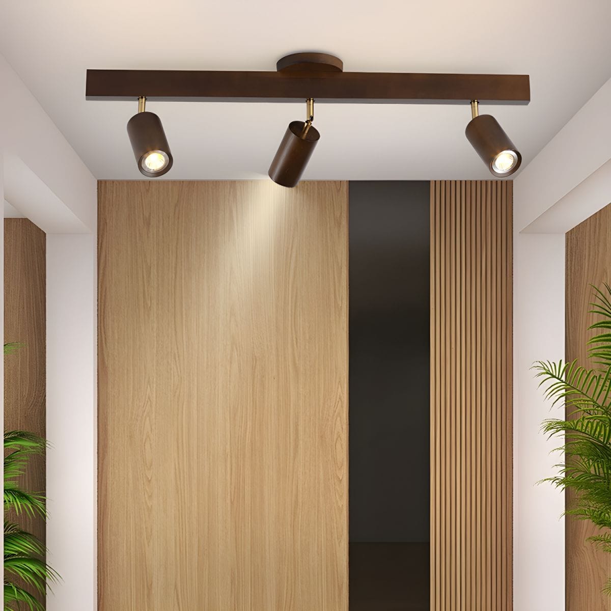 Elegant Wood Spotlights for Stylish Indoor Lighting Walnut / 3 Norenza