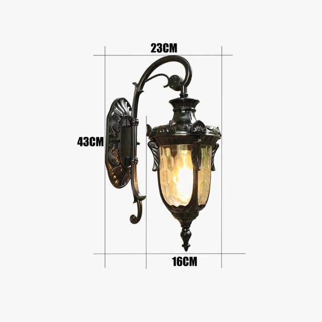 Retro American Style Waterproof Outdoor Wall Sconce