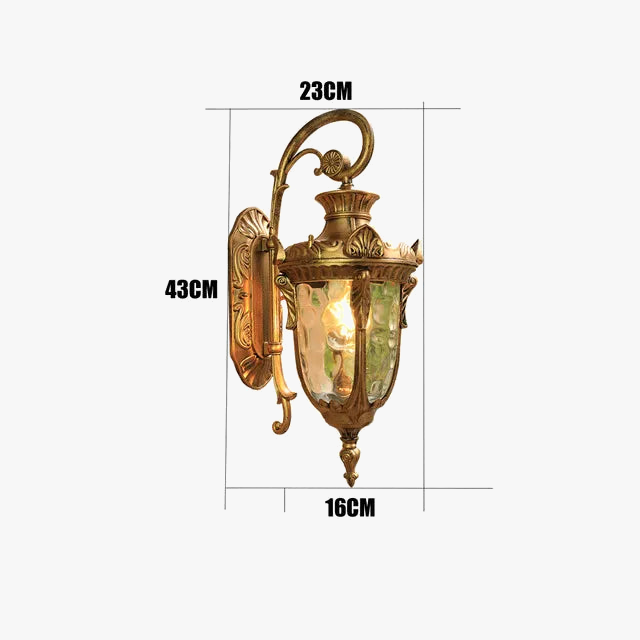 Retro American Style Waterproof Outdoor Wall Sconce