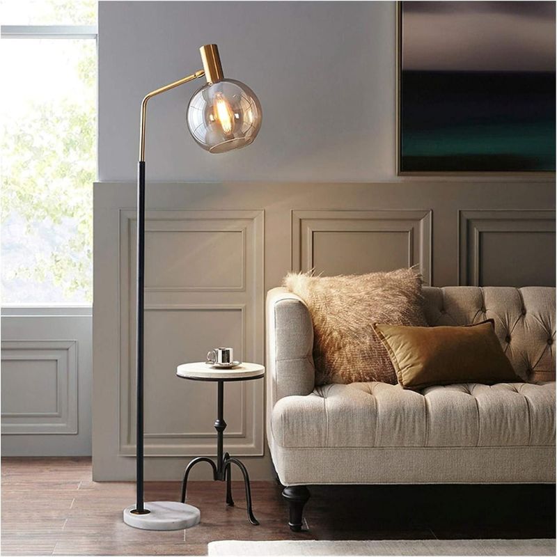Modern LED Marble Floor Lamp with Adjustable Lighting
