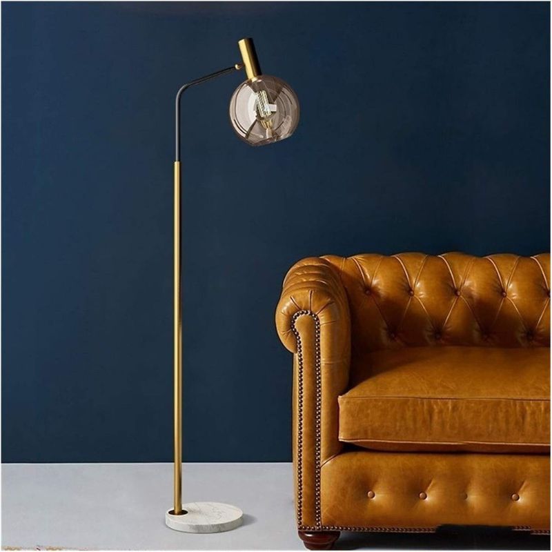 Modern LED Marble Floor Lamp with Adjustable Lighting