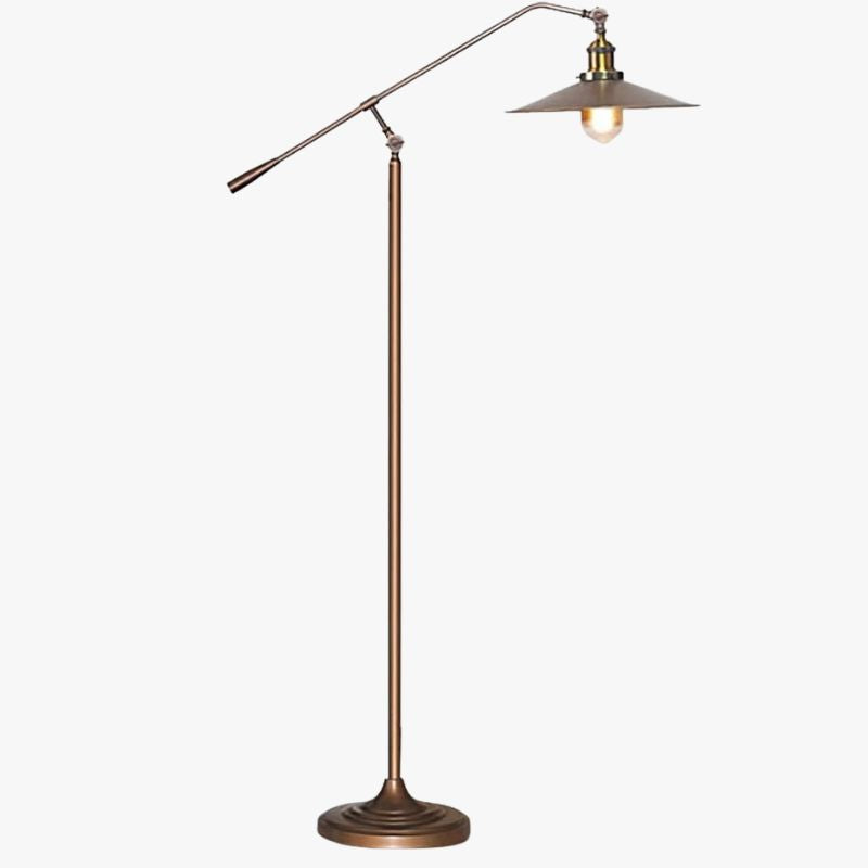 Vintage Industrial Retro Long Arm Wrought Iron Floor Lamp