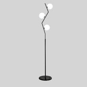 Modern Nordic LED Floor Lamp in Iron and Glass for Home Decor