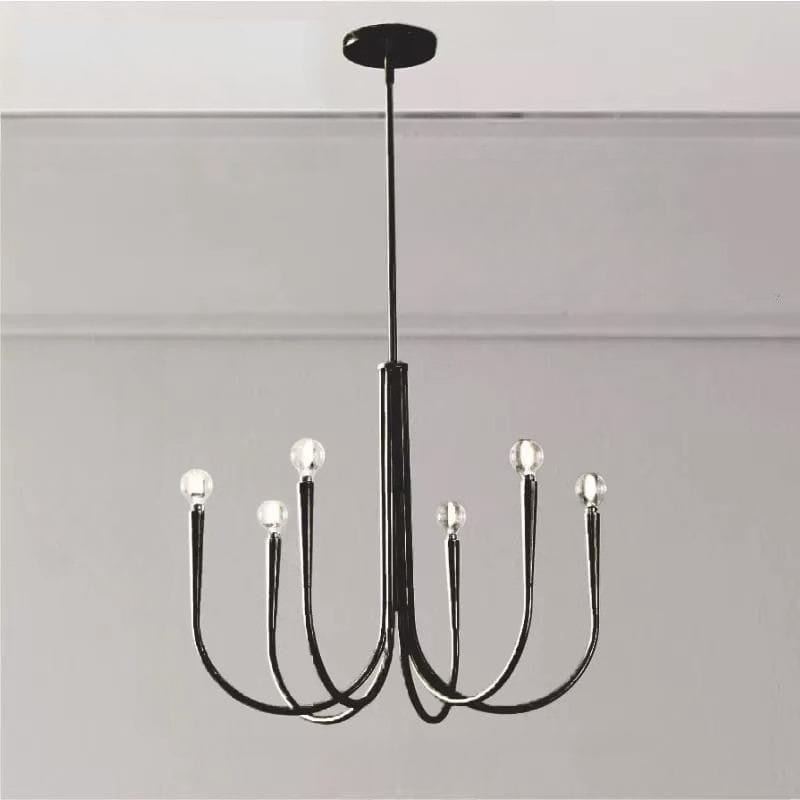 French Style Decorative Candle-Shaped Pendant Light Black Norenza