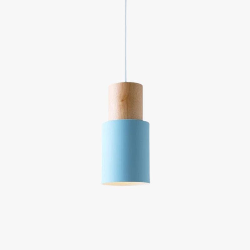 Gemira Cylindrical Shade LED Pendant Light Blue Norenza
