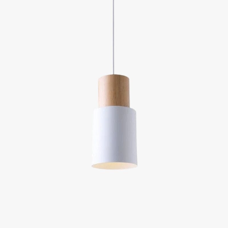 Gemira Cylindrical Shade LED Pendant Light White Norenza