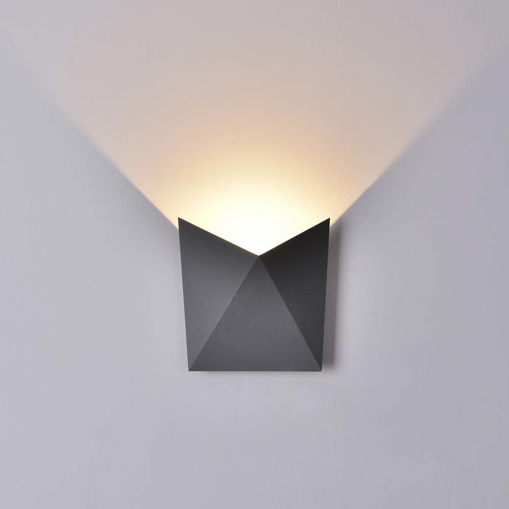 Geometric LED Wall Sconce Black Norenza