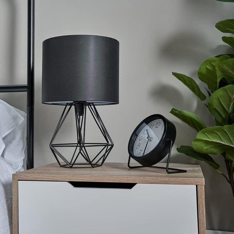 Geometric Metal Cage Bedside Lamp Hoel Norenza