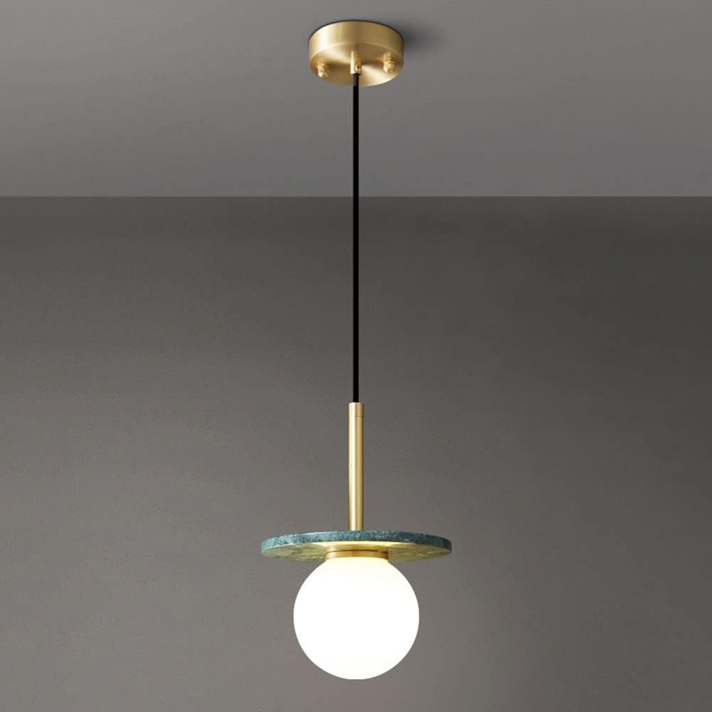 Gianna Flat Marble Shade Pendant Light Green Norenza