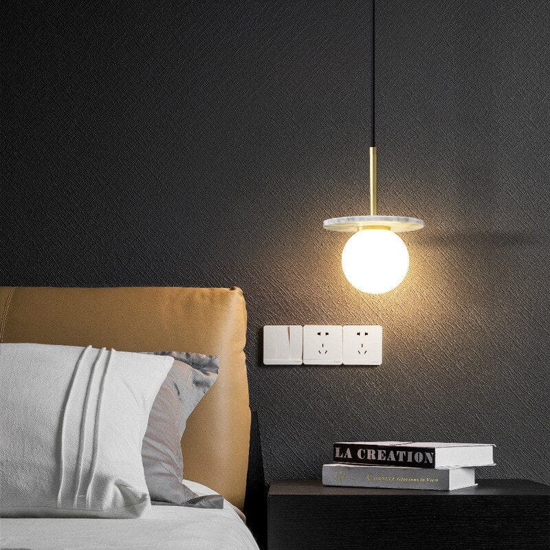 Gianna Flat Marble Shade Pendant Light Norenza