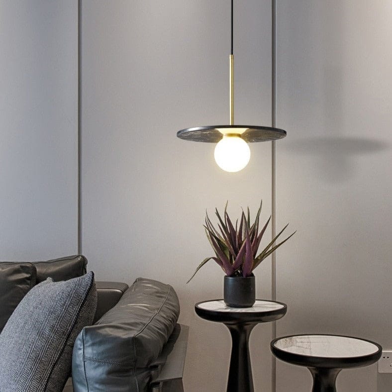 Gianna Flat Marble Shade Pendant Light Norenza