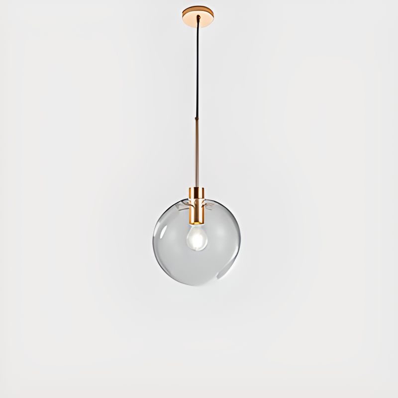 Glass Pendant Balls with Rod Rose gold Norenza