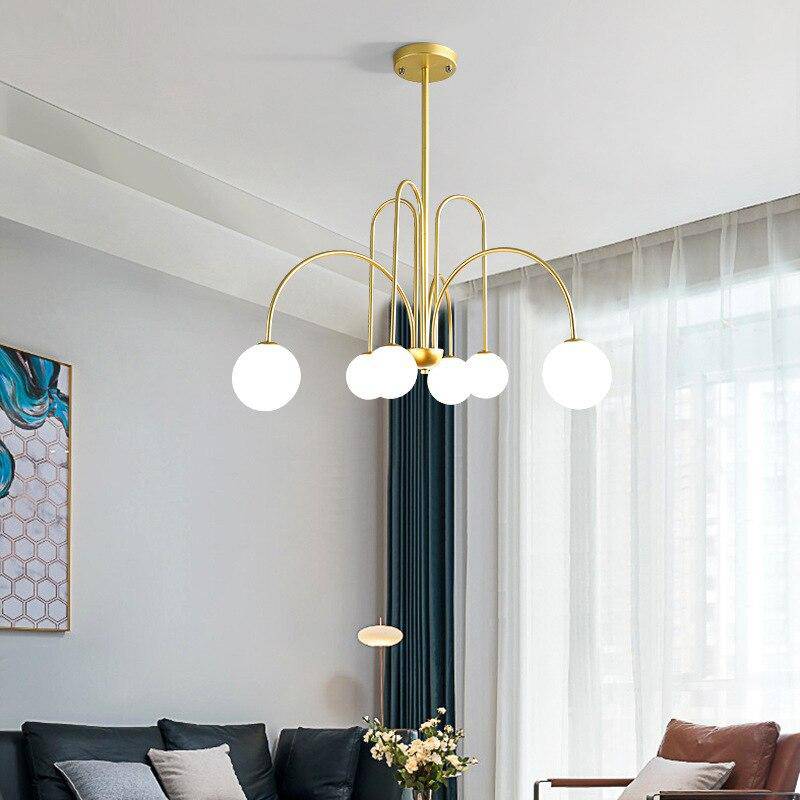 Gold Branch LED Chandelier with Glass Balls Norenza