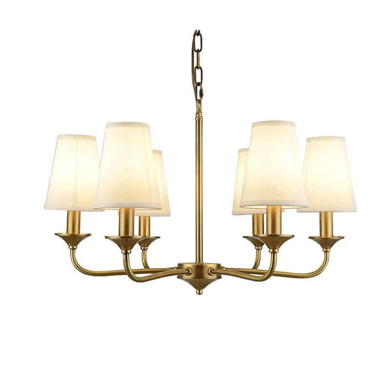 Gold Chandelier with Royal Shades Norenza