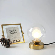 Gold Glass Globe Desk Reading LED Table Lamp Norenza