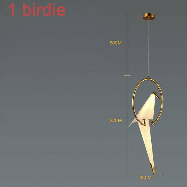 Gold Hoop LED Bird Pendant Light Norenza