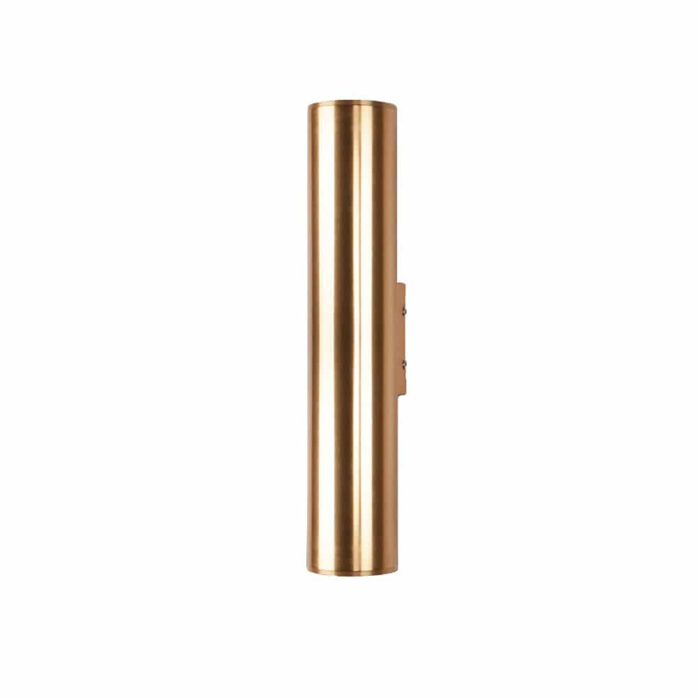 Gold LED Cylindrical Tube Wall Sconce 12" (30 cm) Norenza