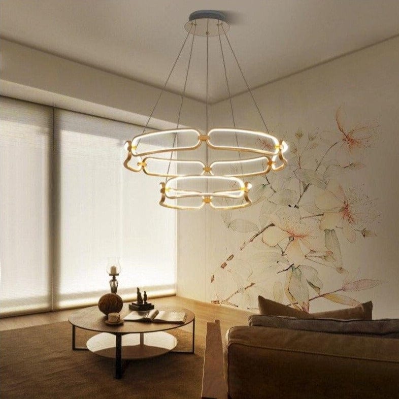 Gold LED Ring Pendant Light Design - Pavia Norenza