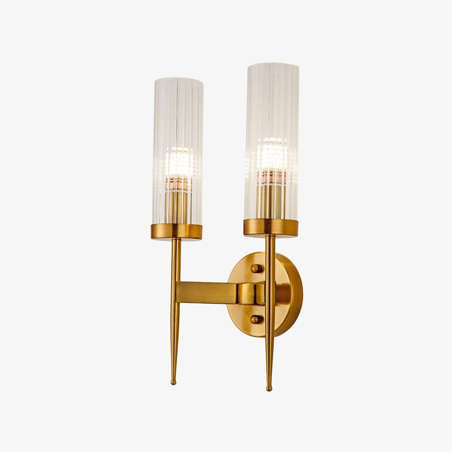 Gold LED Wall Sconce for Staircase 2 lights Norenza