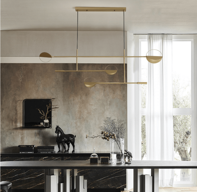 Gold Minimalist Circular Design Chandelier Norenza