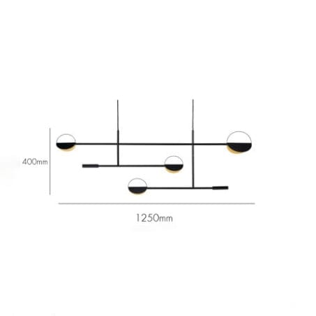 Gold Minimalist Circular Design Chandelier Norenza